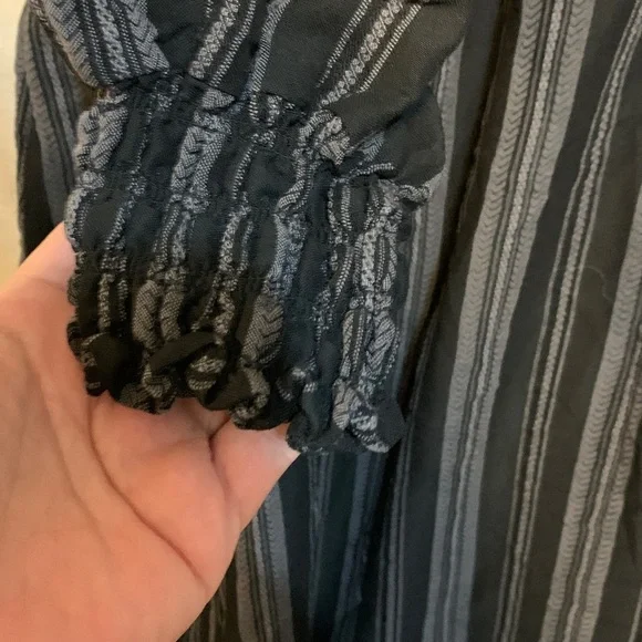Terra & Sky Black and Gray Striped dress size 4X - Picture 2 of 4